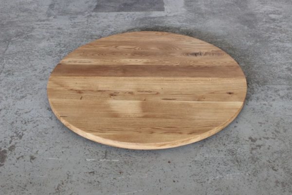 Tischplatte Rund Eiche massiv geölt 100 cm