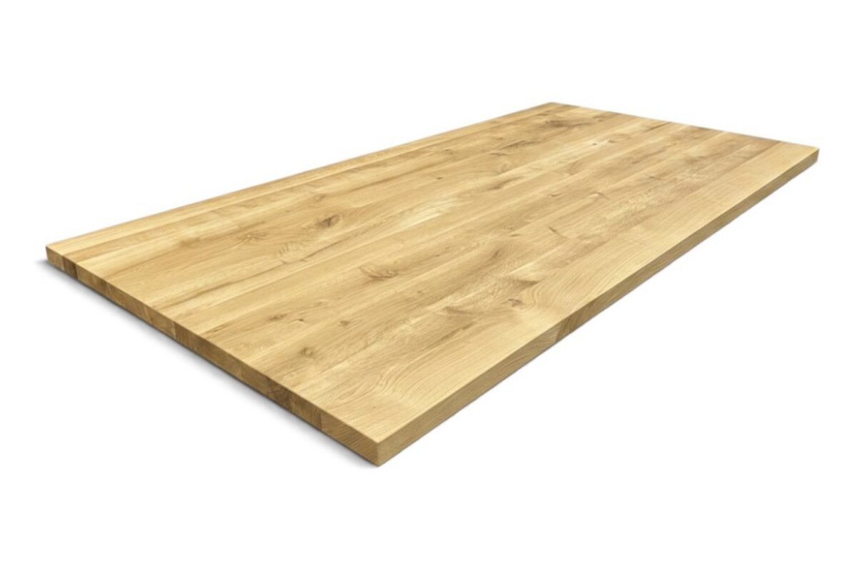 Tischplatte Eiche massiv geölt 160x80 cm