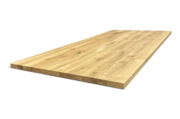 Tischplatte Eiche massiv geölt 160x80 cm mit geraden Kanten