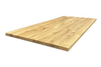 Tischplatte Eiche massiv 160x80 cm mit Baumkante Astarm geölt