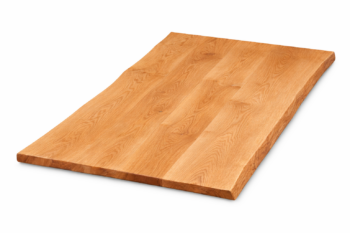 Tschplatte Eiche massiv geölt 140x90 cm mit baumkante