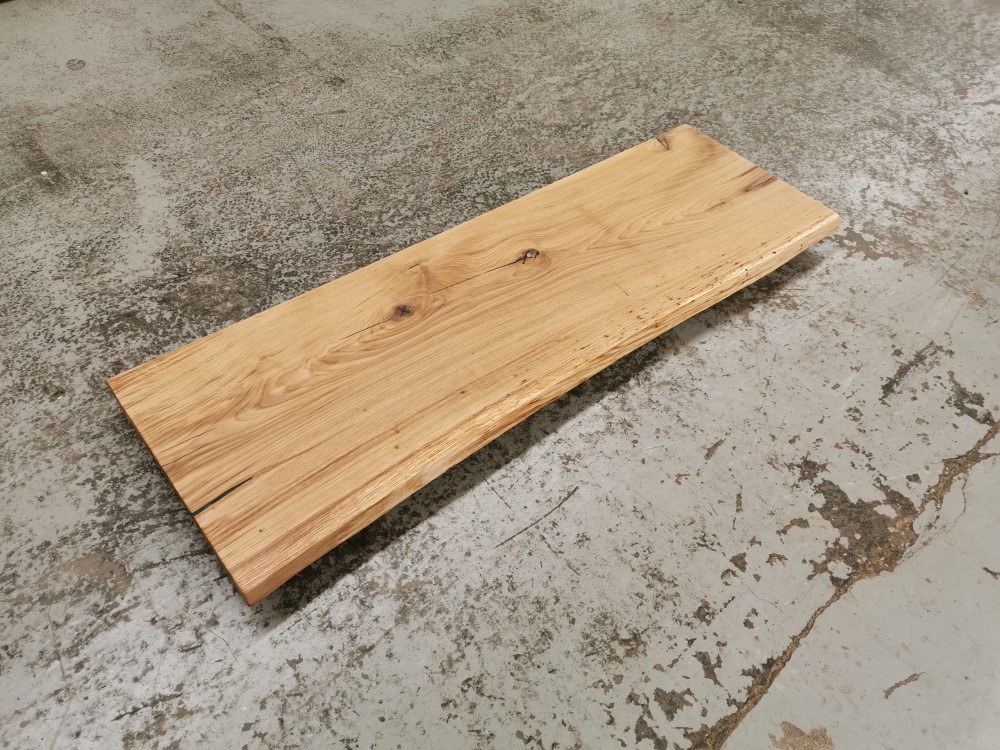 Waschtischplatte Eiche massiv rustikal mit Baumkante ...