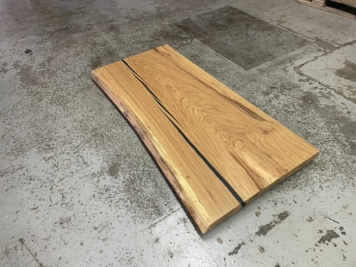Schreibtischplatte Eiche massiv mit Baumkante 160x70 cm – Bild 3