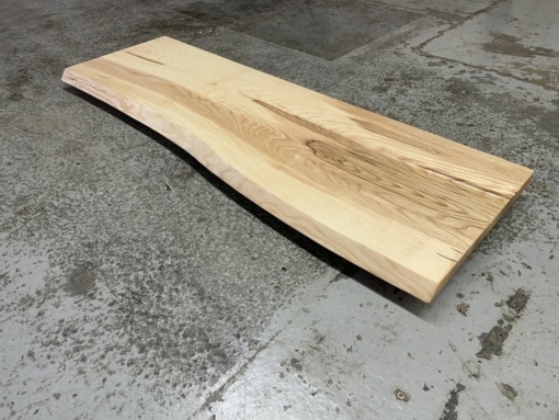 Waschtischplatte Esche massiv mit Baumkante 160x45x4 cm – Bild 2