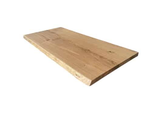 Schreibtischplatte Eiche massiv einseitig Baumkante geölt 135x60x4 – Bild 2