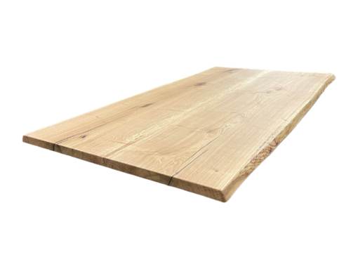 Tischplatte Eiche massiv 220x110 cm geölt mit Baumkante