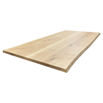 Tischplatte Eiche massiv geölt mit Baumkante 220x110 cm Massivholz