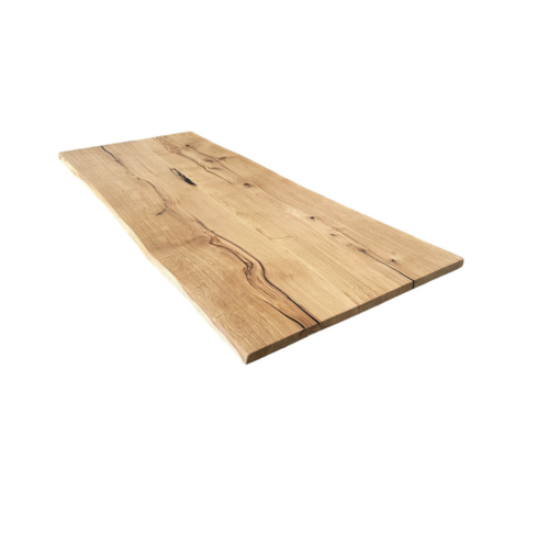 Esstischplatte Eiche massiv geölt mit Baumkante 240x100