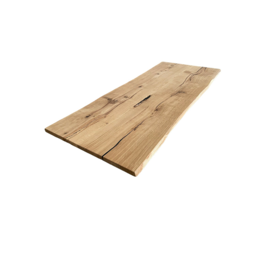 Tischplatte Eiche massiv geölt Unikat mit Baumkante 240x100