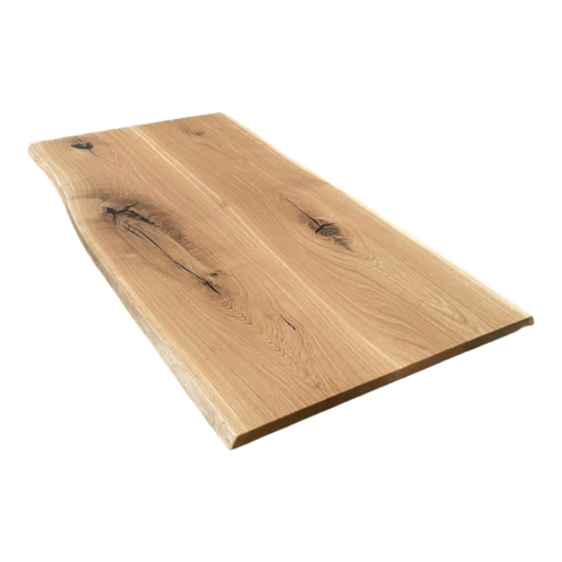 Tischplatte Eiche massiv mit Baumkante 180x90