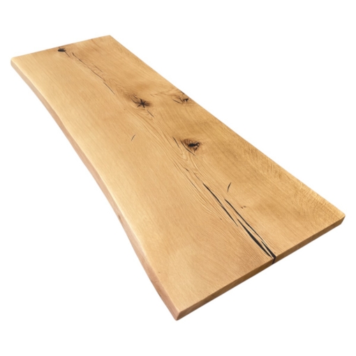 Waschtischplatte Eiche massiv geölt mit Baumkante