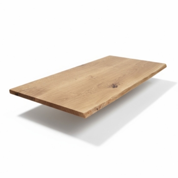 Tischplatte Wildeiche massiv geölt mit Baumkante