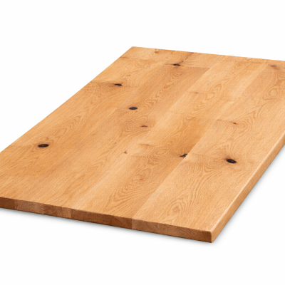 Tischplatte Eiche massiv 120x80 cm geölt Wildeiche