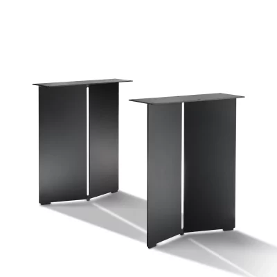 Tischwangen für Esstisch in schwarz Pulverbeschichtet